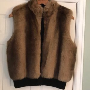 Reversible new with tags fake fur vest XL